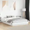 Image de vidaXL Cadre de lit avec LED sans matelas blanc 150x200 cm