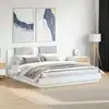 Image de vidaXL Cadre de lit sans matelas blanc 160x200 cm