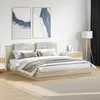 Image de vidaXL Cadre de lit avec LED sans matelas chêne sonoma 200x200 cm