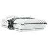 Image de vidaXL Cadre de lit sans matelas avec lumières LED blanc 75x190 cm
