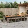 Image de vidaXL Ensemble à manger de jardin 17 pcs et coussins résine tressée