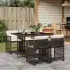 Image de vidaXL Ensemble à manger de jardin 5 pcs et coussins marron poly rotin
