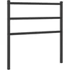 Image de vidaXL Tête de lit de Remplacement Métal, Tête de Lit avec Pieds, Meuble de Chambre à Coucher, Accessoire de Lit Simple, Tête de Cadre de Lit, Noir 90 cm