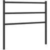 Image de vidaXL Tête de Lit Métal, Tête de Lit avec Pieds, Meuble de Chambre à Coucher, Accessoire de Lit Simple, Tête de Cadre de Lit, Noir 107 cm