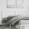Image de vidaXL Tête de lit de Remplacement Métal, Tête de Lit avec Pieds, Meuble de Chambre à Coucher, Accessoire de Lit Double, Tête de Cadre de Lit, Blanc 180 cm