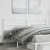 Image de vidaXL Tête de lit de Remplacement Métal, Tête de Lit avec Pieds, Meuble de Chambre à Coucher, Accessoire de Lit Double, Tête de Cadre de Lit, Blanc 193 cm