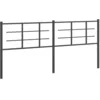 Image de vidaXL Tête de Lit, Accessoire de Lit avec Pieds, Tête de Cadre de Lit, Meuble de Chambre à Coucher Maison Intérieur, Métal Noir 193 cm