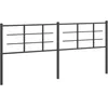 Image de vidaXL Tête de Lit, Accessoire de Lit avec Pieds, Tête de Cadre de Lit, Meuble de Chambre à Coucher Maison Intérieur, Métal Noir 200 cm