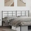 Image de vidaXL Tête de lit de remplacement métal noir 200 cm