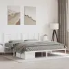 Image de vidaXL Cadre de lit métal sans matelas et tête de lit blanc 180x200 cm