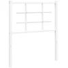 Image de vidaXL Tête de Lit, Accessoire de Lit avec Pieds, Tête de Cadre de Lit, Meuble de Chambre à Coucher Maison Intérieur, Métal Blanc 75 cm