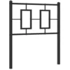 Image de vidaXL Tête de Lit, Accessoire de Lit avec Pieds, Tête de Cadre de Lit, Meuble de Chambre à Coucher Maison Intérieur, Métal Noir 75 cm