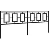 Image de vidaXL Tête de Lit, Accessoire de Lit avec Pieds, Tête de Cadre de Lit, Meuble de Chambre à Coucher Maison Intérieur, Métal Noir 193 cm