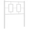 Image de vidaXL Tête de Lit, Accessoire de Lit avec Pieds, Tête de Cadre de Lit, Meuble de Chambre à Coucher Maison Intérieur, Métal Blanc 75 cm