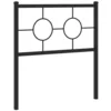 Image de vidaXL Tête de lit de Remplacement métal Noir 80 cm