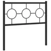 Image de vidaXL Tête de lit de Remplacement Métal, Tête de Lit avec Pieds, Meuble de Chambre à Coucher, Accessoire de Lit Simple, Tête de Cadre de Lit, Noir 90 cm
