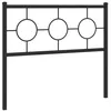 Image de vidaXL Tête de lit de Remplacement Métal, Tête de Lit avec Pieds, Meuble de Chambre à Coucher, Accessoire de Lit Simple, Tête de Cadre de Lit, Noir 100 cm