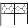 Image de vidaXL Tête de lit de Remplacement Métal, Tête de Lit avec Pieds, Meuble de Chambre à Coucher, Accessoire de Lit Double, Tête de Cadre de Lit, Noir 120 cm