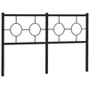 Image de vidaXL Tête de Lit Métal, Tête de Lit avec Pieds, Meuble de Chambre à Coucher, Accessoire de Lit Double, Tête de Cadre de Lit, Noir 150 cm