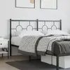 Image de vidaXL Tête de lit de remplacement métal noir 160 cm