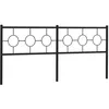 Image de vidaXL Tête de Lit Métal, Tête de Lit avec Pieds, Meuble de Chambre à Coucher, Accessoire de Lit Double, Tête de Cadre de Lit, Noir 193 cm