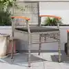 Image de vidaXL Chaises de jardin coussins lot de 2 gris résine tressée acacia