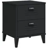 Image de vidaXL Table de Chevet, Armoire de Nuit avec Tiroirs, Table de Téléphone, Meuble de Rangement Chambre, Industriel, Noir Bois d'Ingénierie