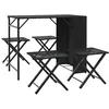 Image de vidaXL Ensemble à Manger de Jardin 5 pcs Pliable Noir résine tressée, Ensemble à Manger d'extérieur, Ensemble de Meubles de Jardin, Ensemble de Meubles de Patio