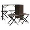 Image de vidaXL Ensemble à Manger de Jardin 5 pcs Pliable Marron résine tressée, Ensemble à Manger d'extérieur, Ensemble de Meubles de Jardin, Ensemble de Meubles de Patio