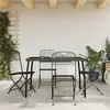 Image de vidaXL Ensemble à manger de jardin 5 pcs anthracite métal maille
