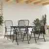 Image de vidaXL Ensemble à manger de jardin 5 pcs anthracite métal maille