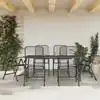 Image de vidaXL Ensemble à manger de jardin 7 pcs anthracite métal maille