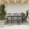 Image de vidaXL Ensemble à manger de jardin 9 pcs anthracite métal maille