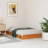Image de vidaXL Cadre de lit sans matelas cire marron 75x190 cm bois pin massif