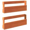Image de vidaXL Étagères à Chaussures Murales 2 pcs, Porte-Chaussures Suspendue, Meuble de Rangement d'Entrée Salon Couloir Intérieur, Cire Marron