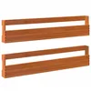 Image de vidaXL Étagères à Chaussures Murales 2 pcs, Porte-Chaussures Suspendue, Meuble de Rangement d'Entrée Salon Couloir Intérieur, Cire Marron