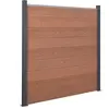 Image de vidaXL Ensemble de panneaux de clôture marron 180x186 cm WPC