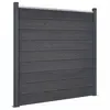Image de vidaXL Ensemble de panneaux de clôture gris 180x186 cm WPC