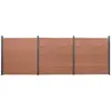 Image de vidaXL Ensemble de panneaux de clôture marron 526x186 cm WPC