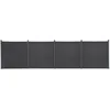 Image de vidaXL Ensemble de Panneaux de Clôture, Mur de Clôture, Barrière avec Poteau, Bordure de Jardin Patio Terrasse, Gris 699x186 cm WPC