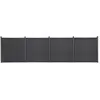 Image de vidaXL Ensemble de panneaux de clôture gris 699x186 cm WPC
