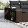 Image de vidaXL Étagères de rangement 2 pcs marron résine tressée