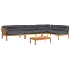 Image de vidaXL Salon Palette de Jardin avec Coussins 5pcs Bois d Acacia Massif