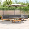 Image de vidaXL Salon palette de jardin avec coussins 5pcs bois d'acacia massif