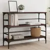 Image de vidaXL Table console chêne marron 100x32x75 cm bois d'ingénierie