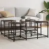 Image de vidaXL Table basse chêne marron 91x91x40 cm bois d'ingénierie