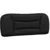 Image de vidaXL Coussin de Tête de Lit Hvar Noir 100 cm Similicuir, Oreiller de tête de lit, Oreiller de tête de lit Suspendu, Coussin pour tête de lit Flottant