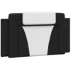 Image de vidaXL Coussin de Tête de Lit Viana Noir et Blanc 100 cm Similicuir, Oreiller de tête de lit, Oreiller de tête de lit Suspendu, Coussin pour tête de lit Flottant