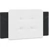Image de vidaXL Coussin de tête de lit Zadar Noir et Blanc 100 cm Similicuir