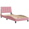 Image de vidaXL Cadre de lit sans Matelas Hanko Rose 80x200 cm Velours